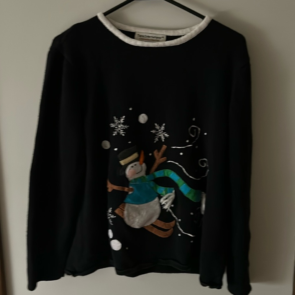 Tiara International Christmas Collection women’s extra large snowman sweater
